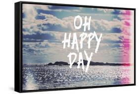 Oh Happy Day-Vintage Skies-Framed Stretched Canvas