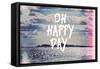 Oh Happy Day-Vintage Skies-Framed Stretched Canvas