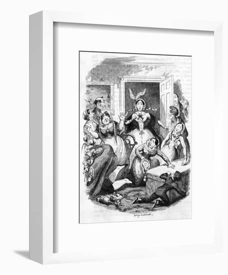 Oh, Here's Missus !-George Cruikshank-Framed Art Print