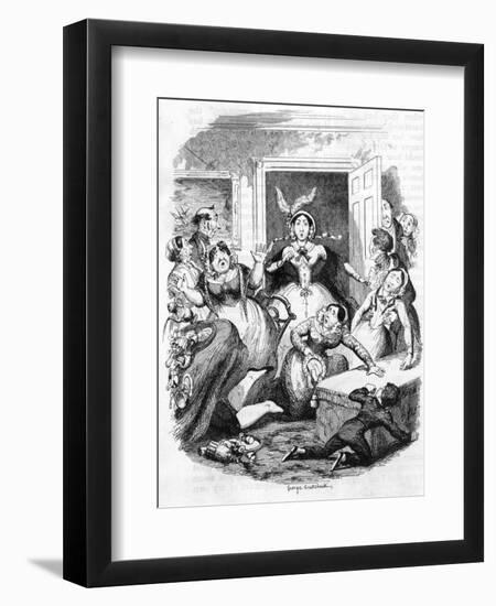 Oh, Here's Missus !-George Cruikshank-Framed Art Print