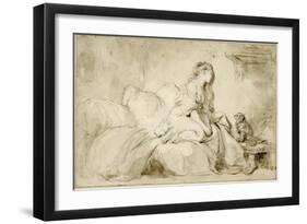 Oh! If Only He Were as Faithful to Me-Jean-Honore Fragonard-Framed Art Print