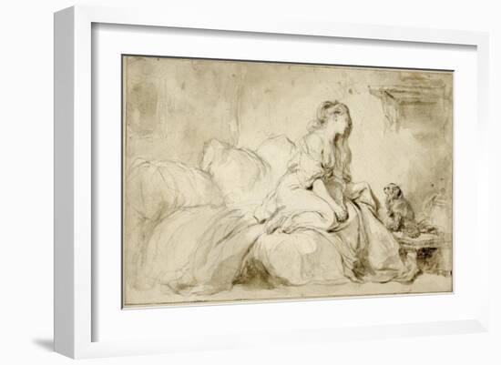 Oh! If Only He Were as Faithful to Me-Jean-Honore Fragonard-Framed Art Print