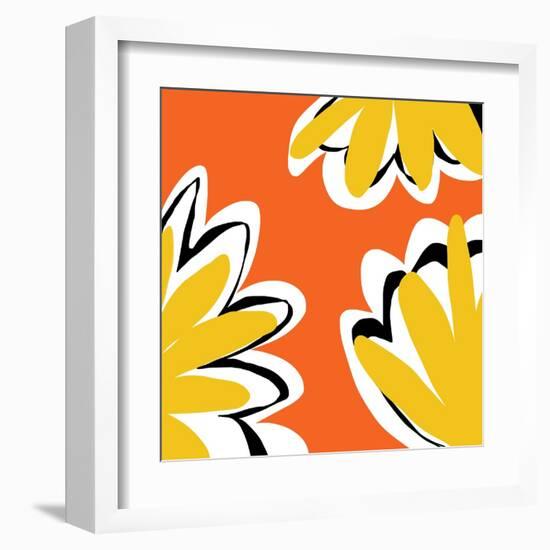 Oh So Pretty - Orange 2-Jan Weiss-Framed Art Print