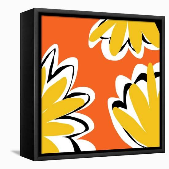 Oh So Pretty - Orange 2-Jan Weiss-Framed Stretched Canvas