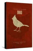 OH State Minimalist Posters-Red Atlas Designs-Stretched Canvas