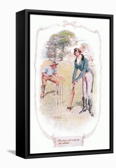Oh! They Will Never Do for Cricket-Charles Edmund Brock-Framed Stretched Canvas
