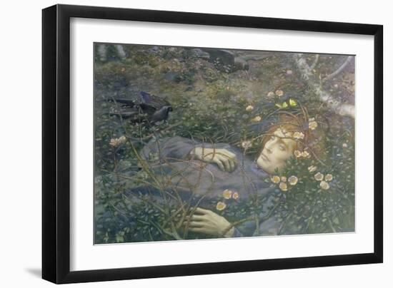 'Oh What's That in the Hollow?'-Edward Robert Hughes-Framed Giclee Print