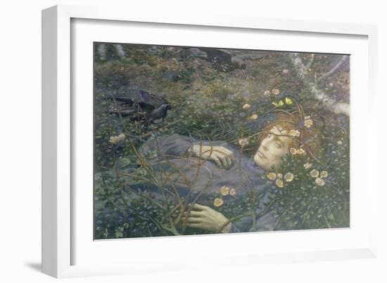 'Oh What's That in the Hollow?'-Edward Robert Hughes-Framed Giclee Print