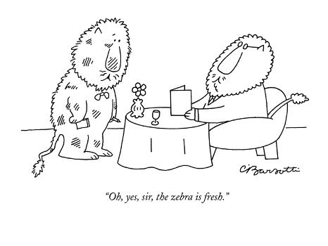 Oh, yes, sir, the zebra is fresh. Oh, yes, sir, the zebra is fresh.