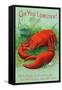 Oh You Lobster Scene-Lantern Press-Framed Stretched Canvas