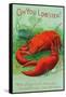 Oh You Lobster Scene-Lantern Press-Framed Stretched Canvas