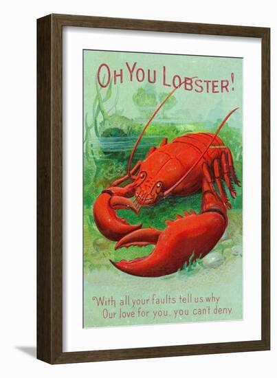 Oh You Lobster Scene-Lantern Press-Framed Art Print