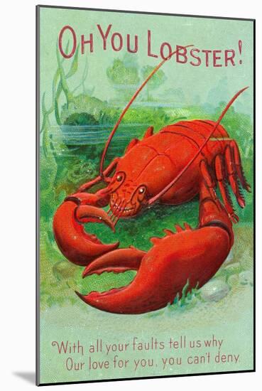 Oh You Lobster Scene-Lantern Press-Mounted Art Print