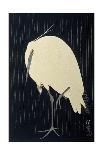 Egret in the Rain, 1925-36 (Colour Woodcut)-Ohara Koson-Giclee Print