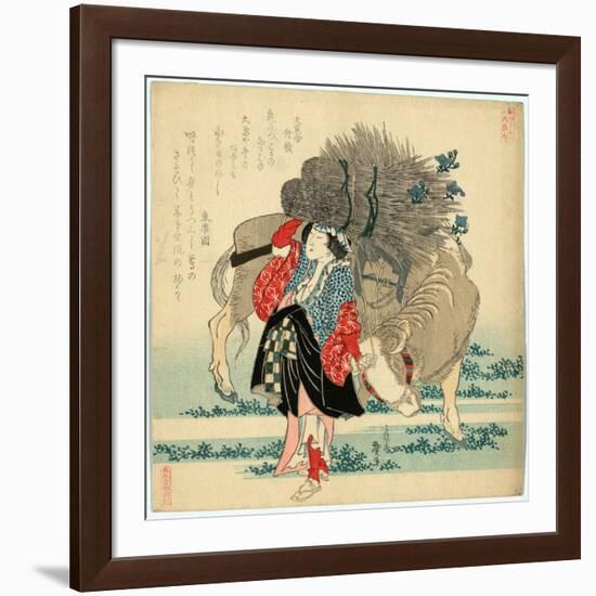 Oharame-Katsushika Hokusai-Framed Giclee Print