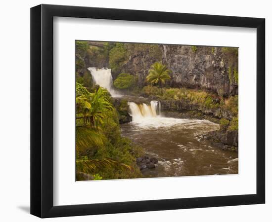 Ohe'O Gulch and Seven Sacred Pools, Haleakala National Park, Maui, Hawaii, USA-Cathy & Gordon Illg-Framed Photographic Print