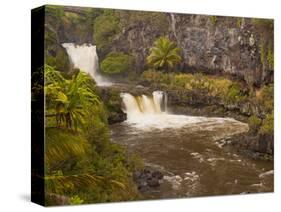 Ohe'O Gulch and Seven Sacred Pools, Haleakala National Park, Maui, Hawaii, USA-Cathy & Gordon Illg-Stretched Canvas