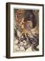 Ohe! Ohe! Horrible dragon, O swallow me not! Spare the life of poor Loge!', 1910-Arthur Rackham-Framed Giclee Print