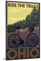 Ohio - Bicycle Ride the Trails-Lantern Press-Mounted Art Print