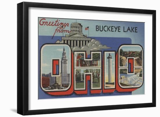 Ohio - Buckeye Lake-Lantern Press-Framed Art Print