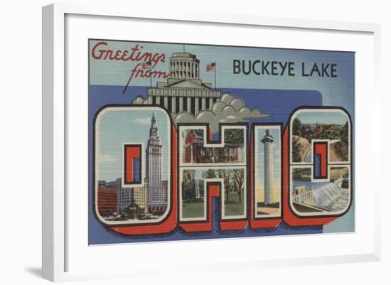 Ohio - Buckeye Lake-Lantern Press-Framed Art Print