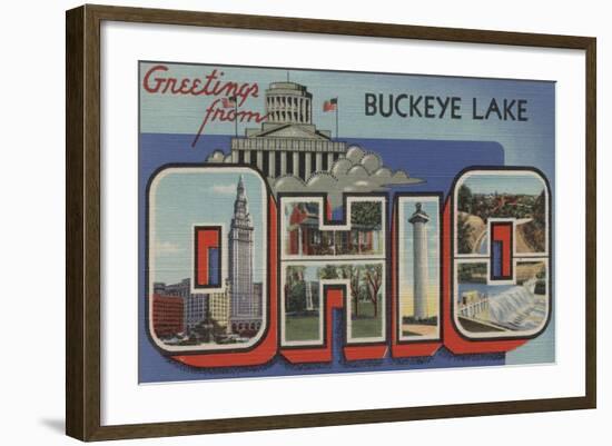 Ohio - Buckeye Lake-Lantern Press-Framed Art Print