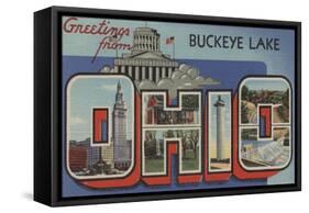 Ohio - Buckeye Lake-Lantern Press-Framed Stretched Canvas