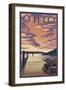 Ohio - Dock Scene and Lake-Lantern Press-Framed Art Print