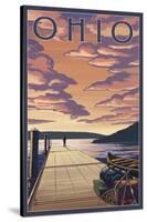 Ohio - Dock Scene and Lake-Lantern Press-Stretched Canvas