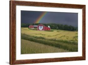 Ohio Farm Rainbow-Galloimages Online-Framed Photographic Print
