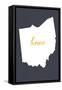 Ohio - Home State - Gray-Lantern Press-Framed Stretched Canvas