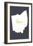 Ohio - Home State - Gray-Lantern Press-Framed Art Print