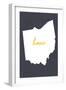 Ohio - Home State - Gray-Lantern Press-Framed Art Print