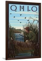 Ohio - Hunter and Lake-Lantern Press-Framed Art Print