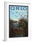 Ohio - Hunter and Lake-Lantern Press-Framed Art Print