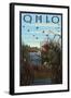 Ohio - Hunter and Lake-Lantern Press-Framed Art Print