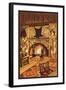 Ohio - Lodge Interior-Lantern Press-Framed Art Print