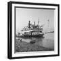 Ohio River Boat Moored at Dock on the Ohio River-Walker Evans-Framed Photographic Print