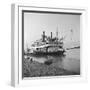 Ohio River Boat Moored at Dock on the Ohio River-Walker Evans-Framed Photographic Print