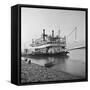 Ohio River Boat Moored at Dock on the Ohio River-Walker Evans-Framed Stretched Canvas