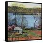 "Ohio River in April," April 15, 1961-John Clymer-Framed Stretched Canvas