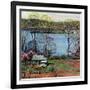 "Ohio River in April," April 15, 1961-John Clymer-Framed Giclee Print