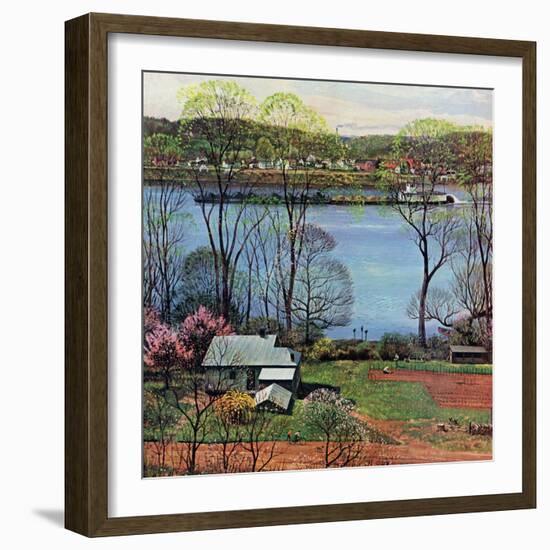 "Ohio River in April," April 15, 1961-John Clymer-Framed Giclee Print