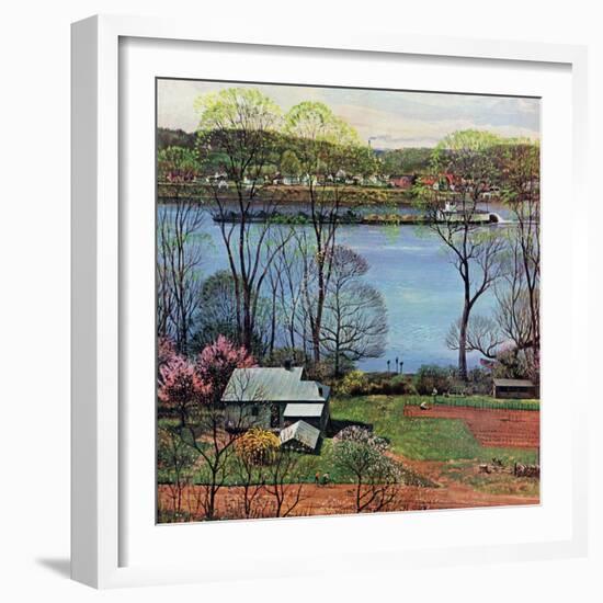 "Ohio River in April," April 15, 1961-John Clymer-Framed Giclee Print