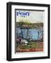 "Ohio River in April," Saturday Evening Post Cover, April 15, 1961-John Clymer-Framed Giclee Print