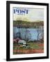 "Ohio River in April," Saturday Evening Post Cover, April 15, 1961-John Clymer-Framed Giclee Print