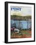 "Ohio River in April," Saturday Evening Post Cover, April 15, 1961-John Clymer-Framed Premium Giclee Print