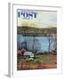 "Ohio River in April," Saturday Evening Post Cover, April 15, 1961-John Clymer-Framed Giclee Print