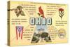 Ohio's Flag, Bird, Capitol, etc.-null-Stretched Canvas