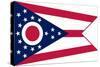 Ohio State Flag - Letterpress-Lantern Press-Stretched Canvas